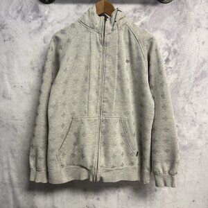 Vintage Y2K Fresh Jive Hoodie Sweatshirt Mens Large 22.5x26 Gray Skull Skate